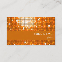 Disco Tiles Oranje visitekaartje oranje streep
