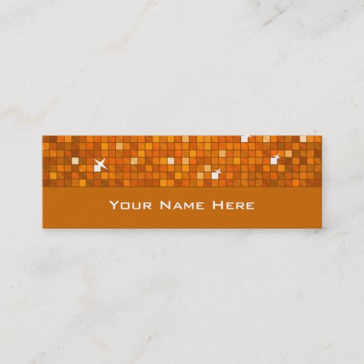 Disco Tiles Oranje visitekaartje skinny (Voorkant)