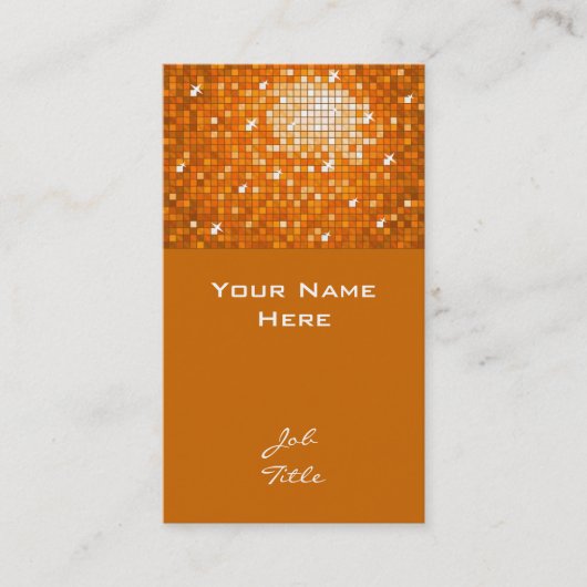 Disco Tiles Oranje visitekaartje top (Voorkant)
