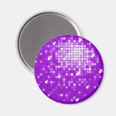 Disco Tiles Paars fridge magnet (Voorkant / Achterkant)