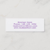 Disco Tiles Paars visitekaartje skinny white (Achterkant)