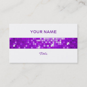 Disco Tiles Paarse tegelband, wit terug Visitekaartje