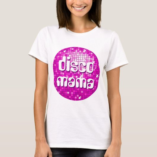 Disco Tiles Pink 'disco mama' Hane's Nano T-shirt (Voorkant)