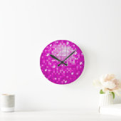 Disco Tiles Pink Wall klok (Huis)
