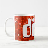 Disco Tiles Red "diva" mok (Links)