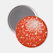 Disco Tiles Red fridge magnet (Voorkant / Achterkant)