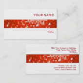 Disco Tiles Red tegelband wit Visitekaartje (Voorkant / Achterkant)