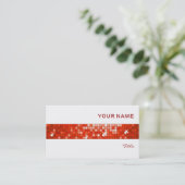 Disco Tiles Red tegelband wit Visitekaartje (Staand voorkant)