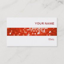 Disco Tiles Red tegelband wit