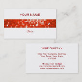Disco Tiles Red tegelband witte streep terug Visitekaartje (Voorkant / Achterkant)