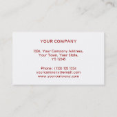 Disco Tiles Red tegelband witte streep terug Visitekaartje (Achterkant)