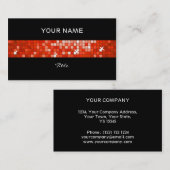 Disco Tiles Red tegelband zwart terug Visitekaartje (Voorkant / Achterkant)