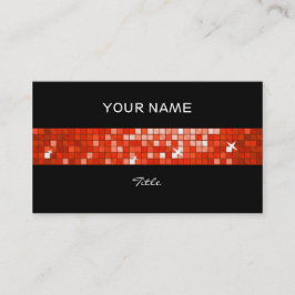 Disco Tiles Red tegelband zwart terug Visitekaartje