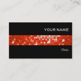 Disco Tiles Red tegelband zwart Visitekaartje