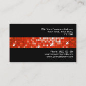 Disco Tiles Red tegelband zwart Visitekaartje (Achterkant)