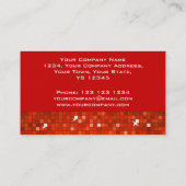 Disco Tiles Red visitekaartje (Achterkant)