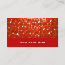 Disco Tiles Red visitekaartje