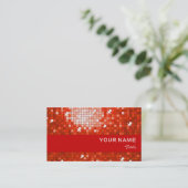 Disco Tiles Red visitekaartje red stripe (Staand voorkant)