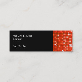 Disco Tiles Red visitekaartje side skinny black