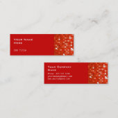 Disco Tiles Red visitekaartje side skinny red (Voorkant / Achterkant)