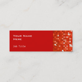 Disco Tiles Red visitekaartje side skinny red