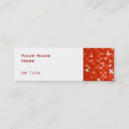 Disco Tiles Red visitekaartje side skinny white