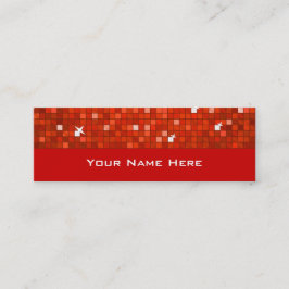 Disco Tiles Red visitekaartje skinny