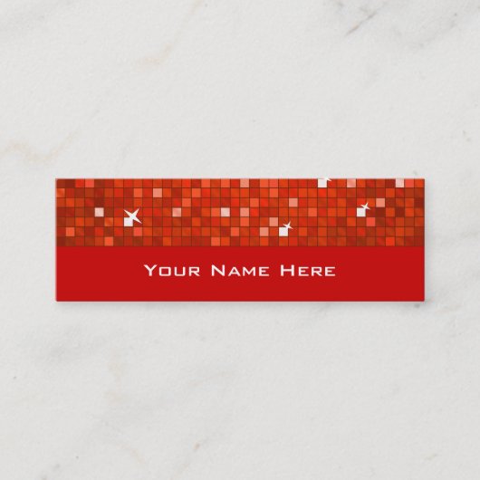 Disco Tiles Red visitekaartje skinny (Voorkant)