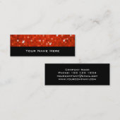 Disco Tiles Red visitekaartje skinny black (Voorkant / Achterkant)
