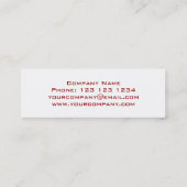 Disco Tiles Red visitekaartje skinny white (Achterkant)