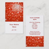 Disco Tiles Red visitekaartje white portret (Voorkant / Achterkant)
