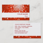 Disco Tiles Red visitekaartje white stripe (Voorkant / Achterkant)