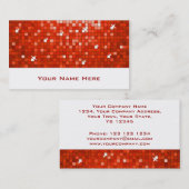Disco Tiles Red visitekaartje wit (Voorkant / Achterkant)
