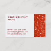 Disco Tiles Red visitekaartje zijde wit (Achterkant)