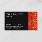 Disco Tiles Red visitekaartje zwart (Achterkant)