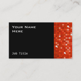Disco Tiles Red visitekaartje zwart