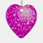 Disco Tiles Roze sierhart Keramisch Ornament (Rechts)