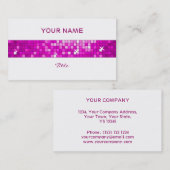 Disco Tiles Roze tegelstreep wit terug Visitekaartje (Voorkant / Achterkant)