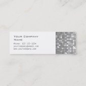 Disco Tiles "Silver" side skinny white Mini Visitekaartje (Achterkant)