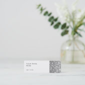 Disco Tiles "Silver" side skinny white Mini Visitekaartje (Staand voorkant)
