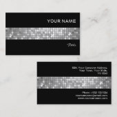 Disco Tiles "Silver" tegelband zwart Visitekaartje (Voorkant / Achterkant)
