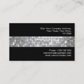 Disco Tiles "Silver" tegelband zwart Visitekaartje (Achterkant)