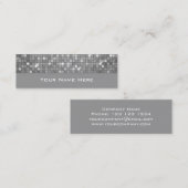 Disco Tiles "Silver" visitekaartje skinny (Voorkant / Achterkant)