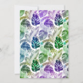 DISCO TROPISCHE BALL BIRTHDAY INVITATIE KAART (Achterkant)