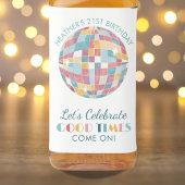 Disco Tuin Party Aangepaste Verjaardag Likeurfles Etiket