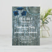 Disco Twee Afgestudeerden Dubbel Afstudeerfeest 20 Kaart (Staand voorkant)