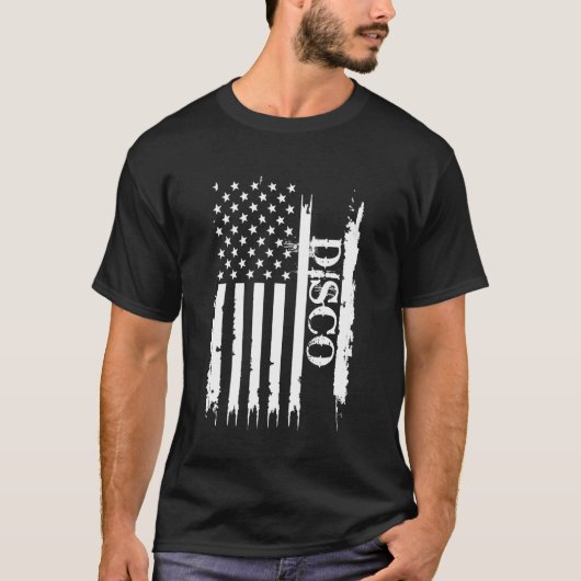 Disco Verenigde Staten verontrust door Amerikaanse T-shirt (Voorkant)