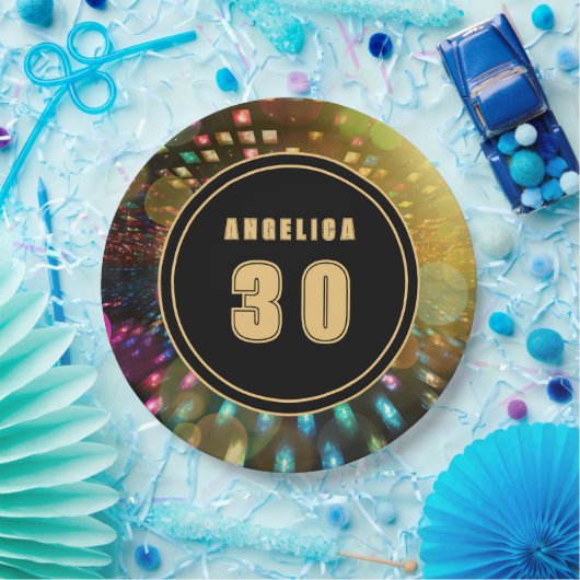 Disco Verjaardag Papieren Bordje (Feest)