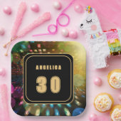 Disco Verjaardag Papieren Bordje (Feest)