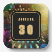 Disco Verjaardag Papieren Bordje (Voorkant)